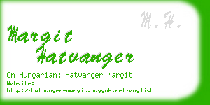 margit hatvanger business card